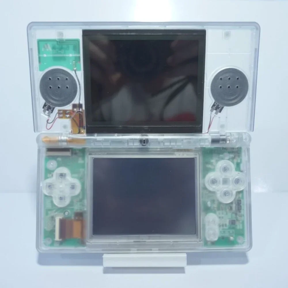 Nintendo DS Lite Transparent Clear Handheld System with Charger and Stylus Pen